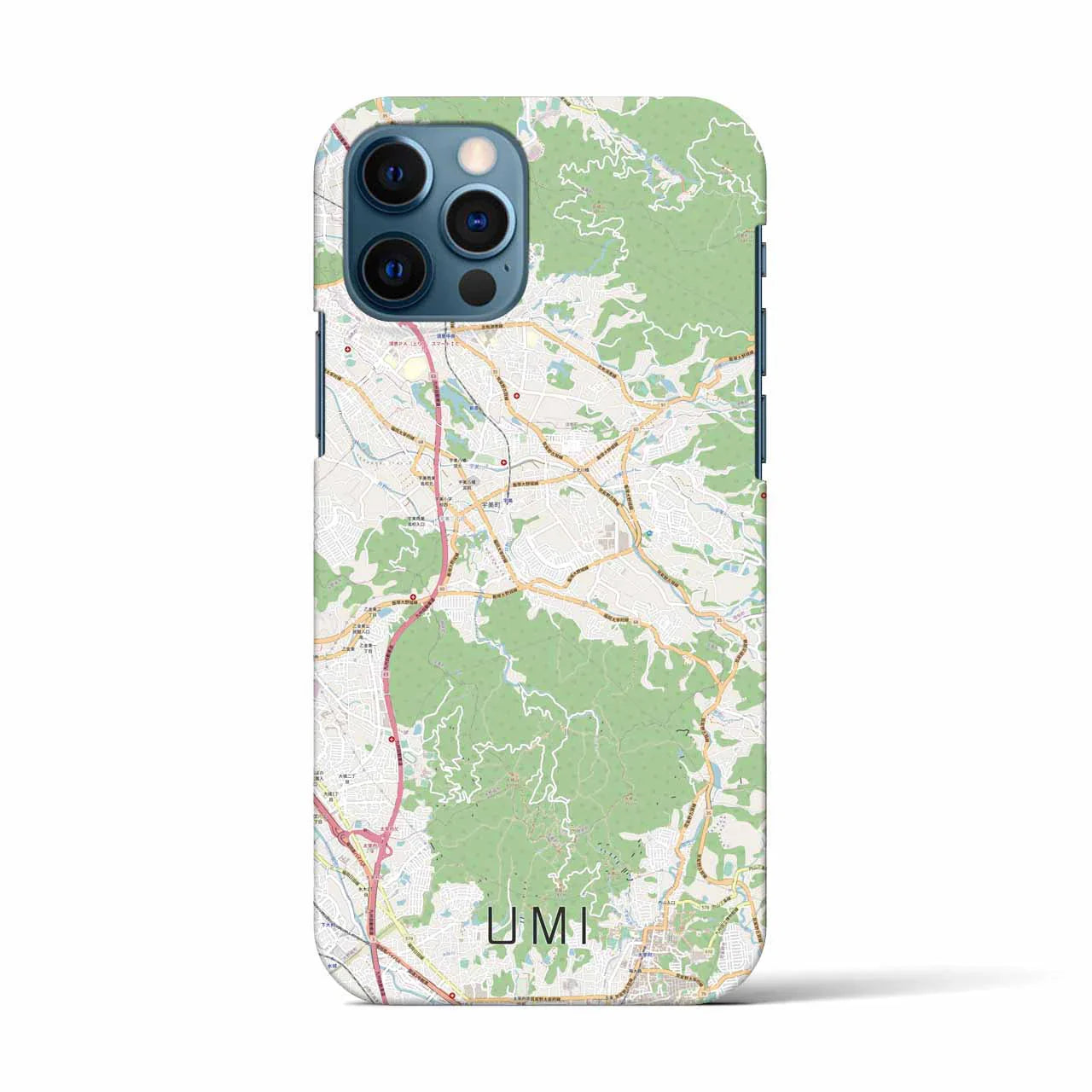 【宇美(福岡県)】地図柄iPhoneケース(バックカバータイプ)