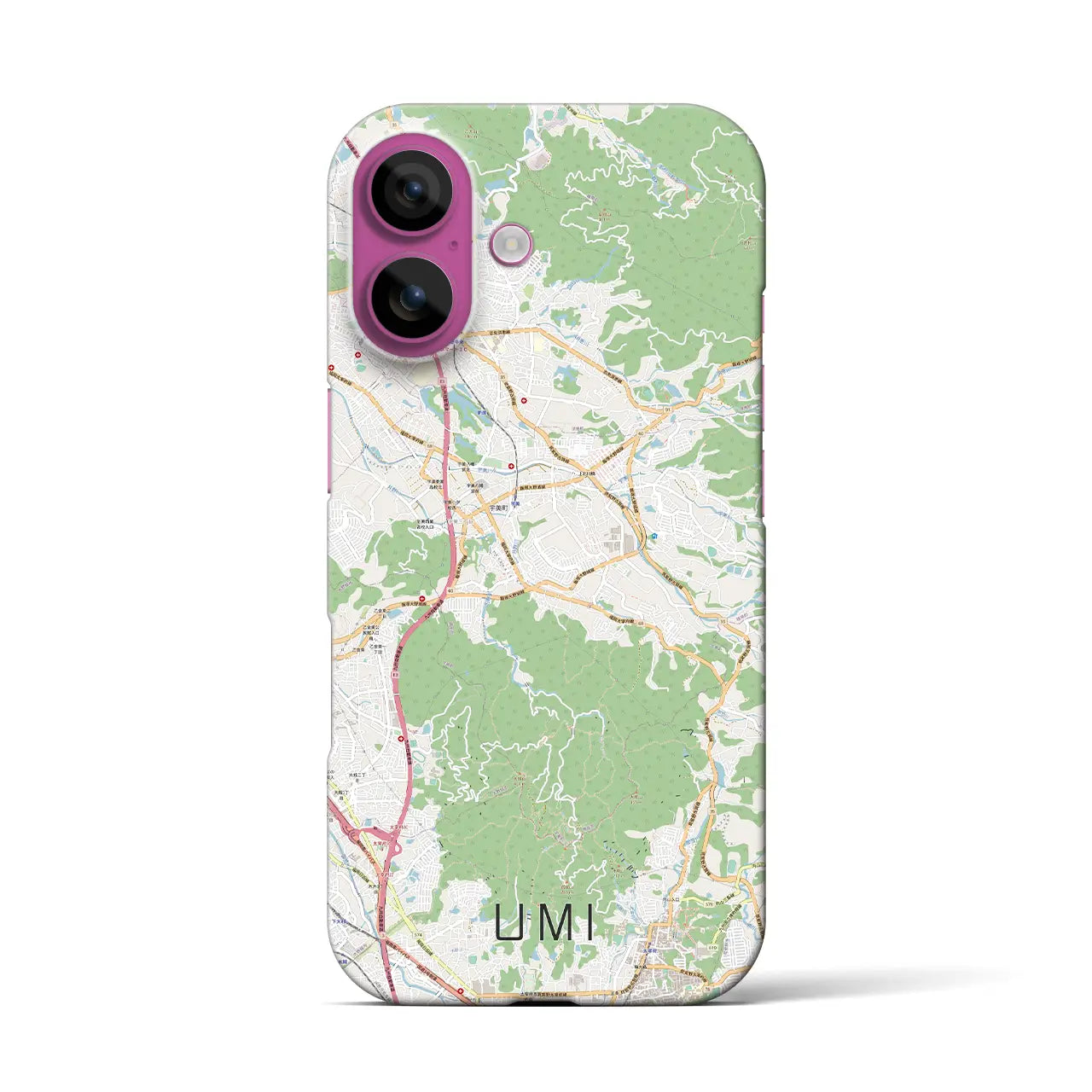 【宇美(福岡県)】地図柄iPhoneケース(バックカバータイプ)