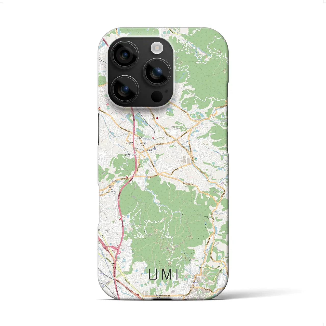 【宇美(福岡県)】地図柄iPhoneケース(バックカバータイプ)