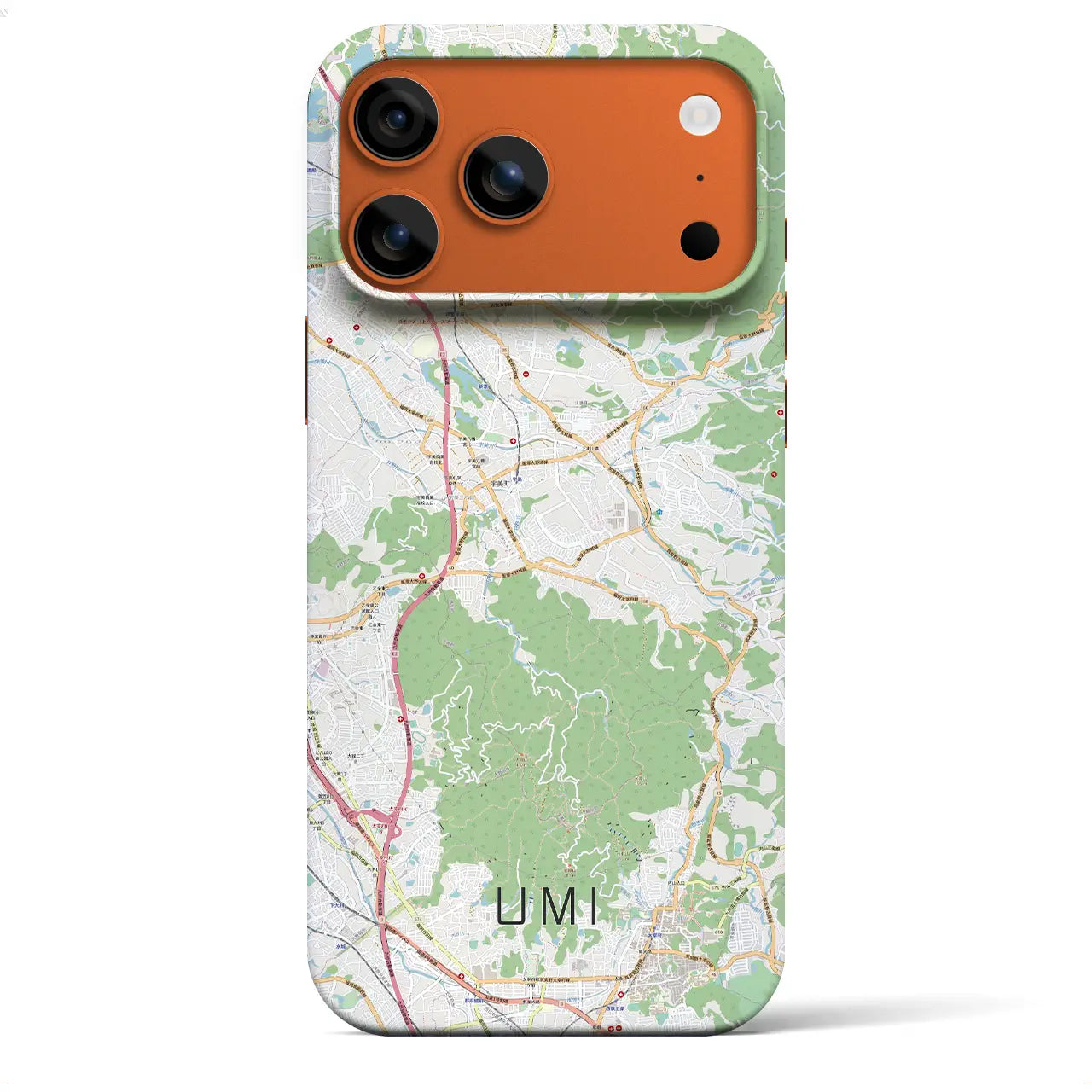 【宇美(福岡県)】地図柄iPhoneケース(バックカバータイプ)