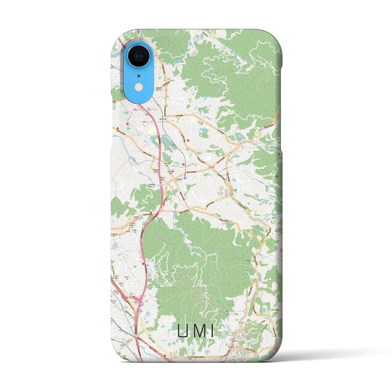 【宇美(福岡県)】地図柄iPhoneケース(バックカバータイプ)