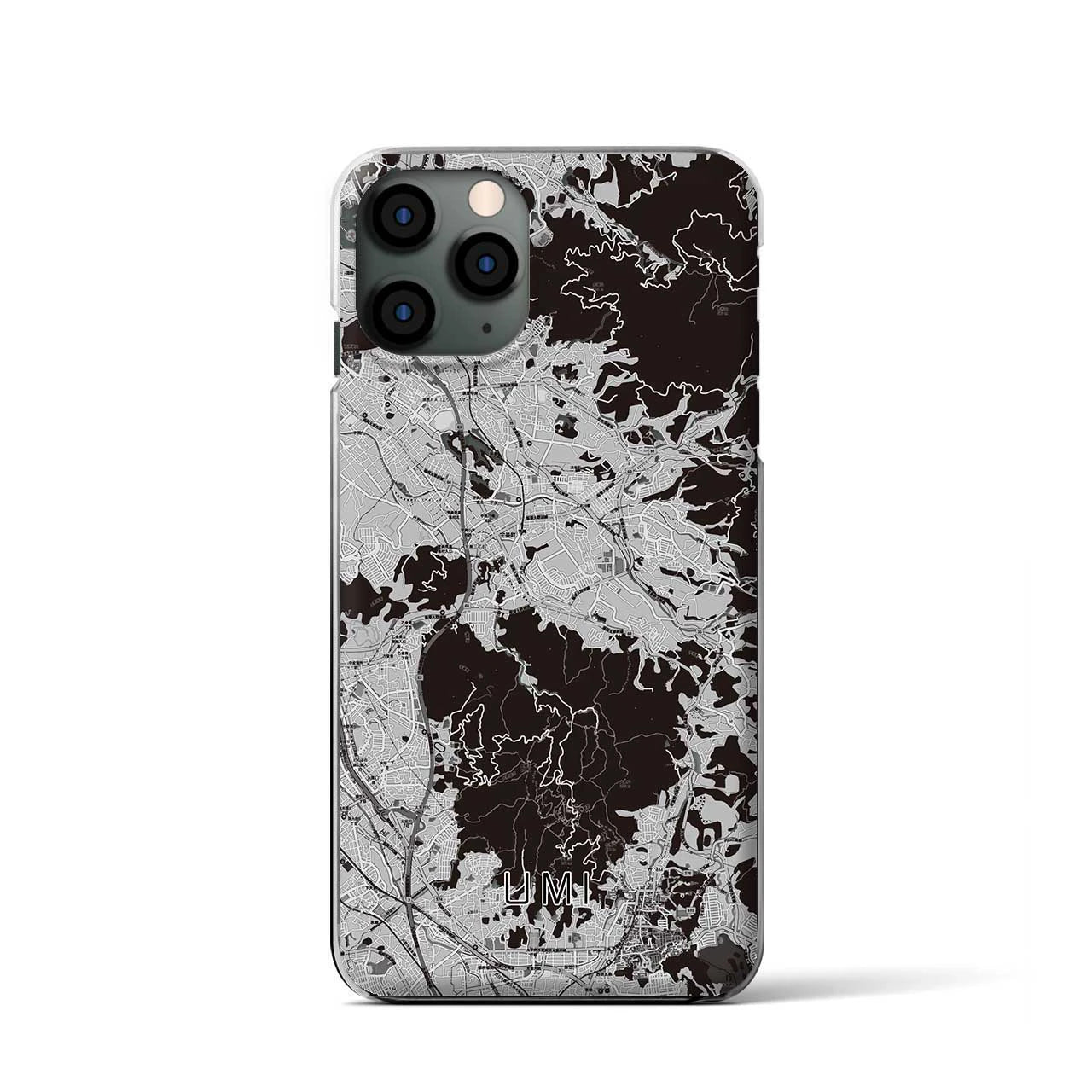 【宇美(福岡県)】地図柄iPhoneケース(クリアタイプ)