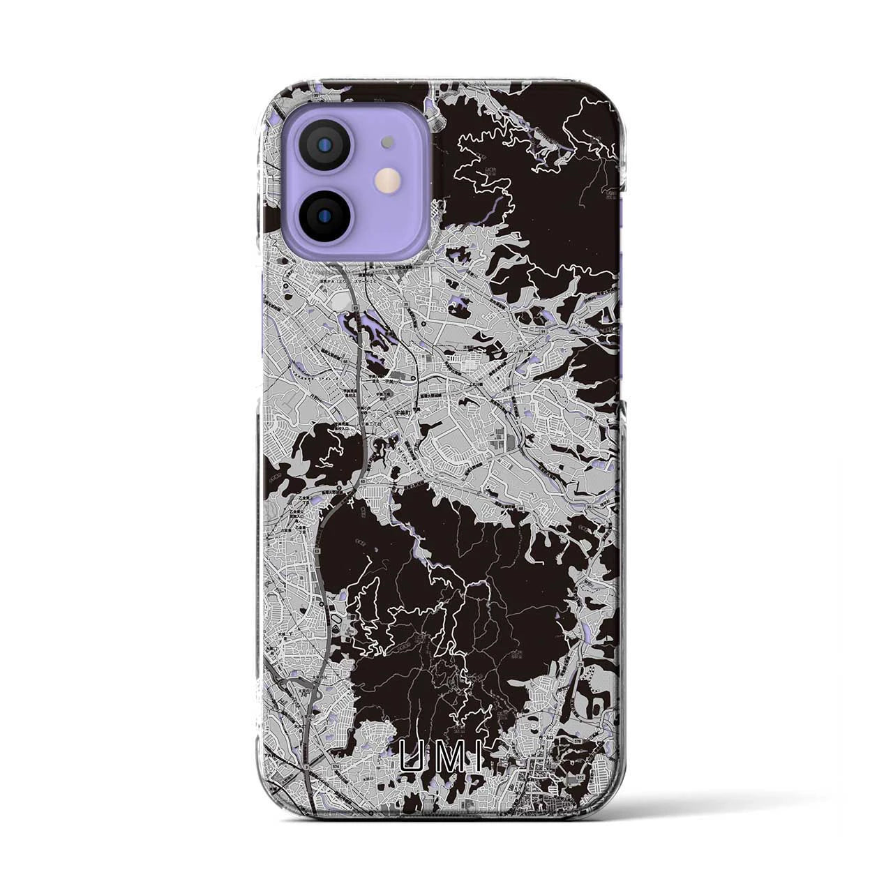 【宇美(福岡県)】地図柄iPhoneケース(クリアタイプ)