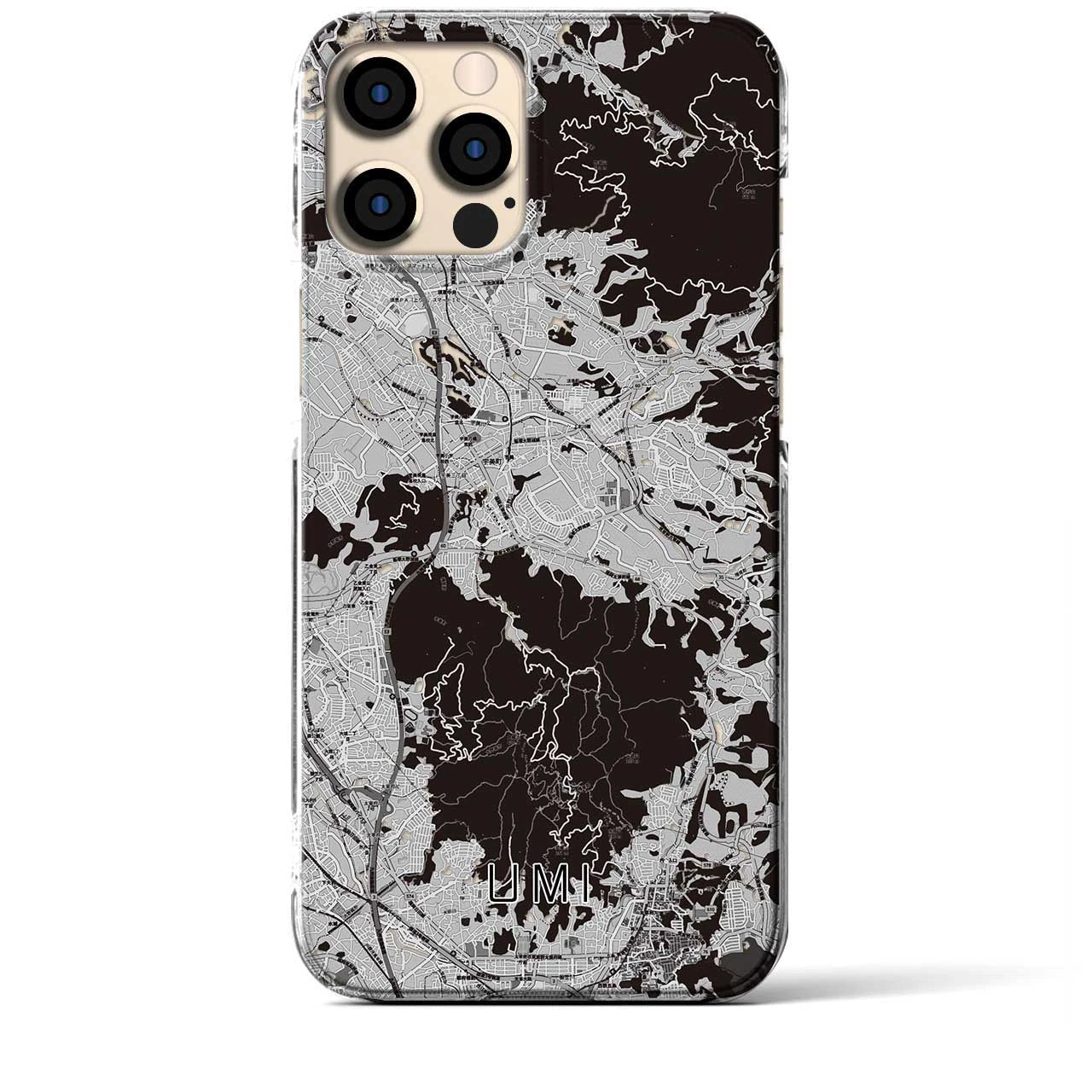 【宇美(福岡県)】地図柄iPhoneケース(クリアタイプ)