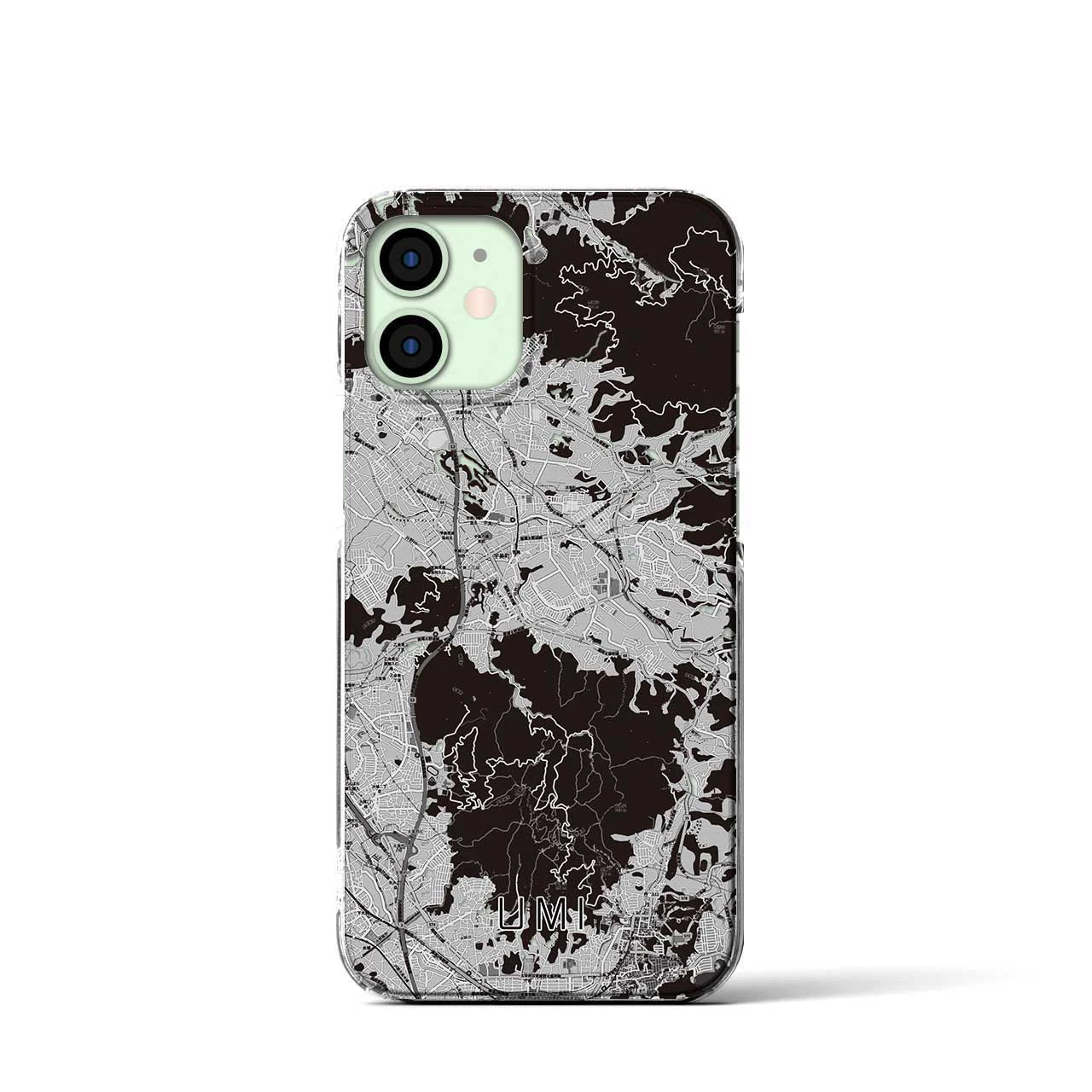 【宇美(福岡県)】地図柄iPhoneケース(クリアタイプ)