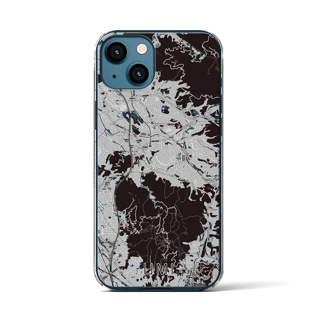 【宇美(福岡県)】地図柄iPhoneケース(クリアタイプ)