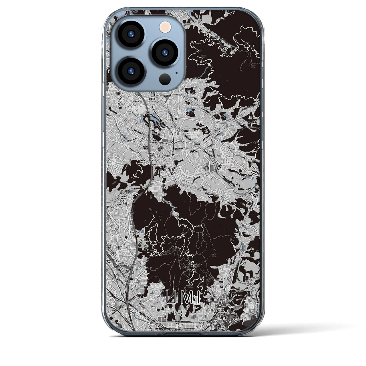 【宇美(福岡県)】地図柄iPhoneケース(クリアタイプ)