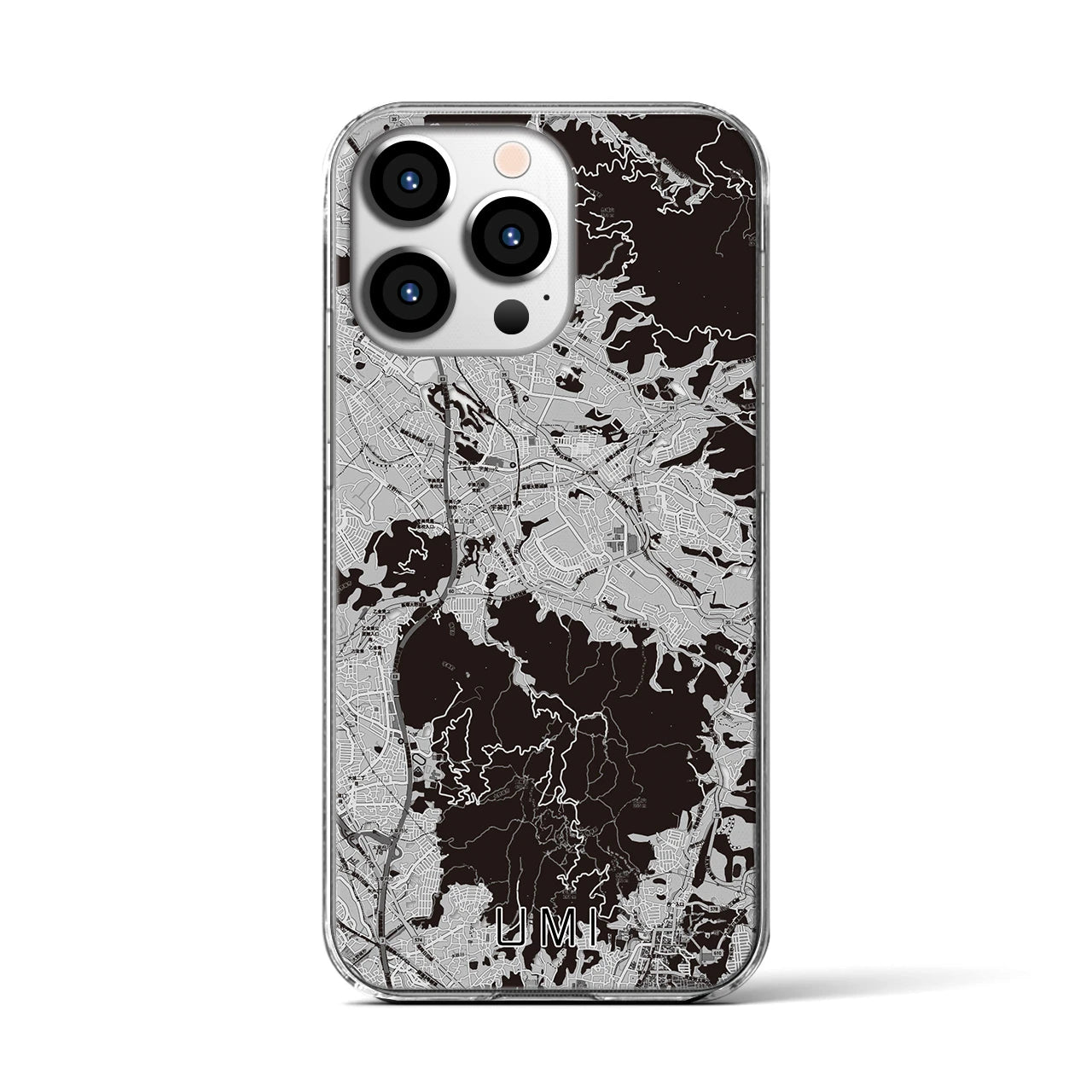 【宇美(福岡県)】地図柄iPhoneケース(クリアタイプ)