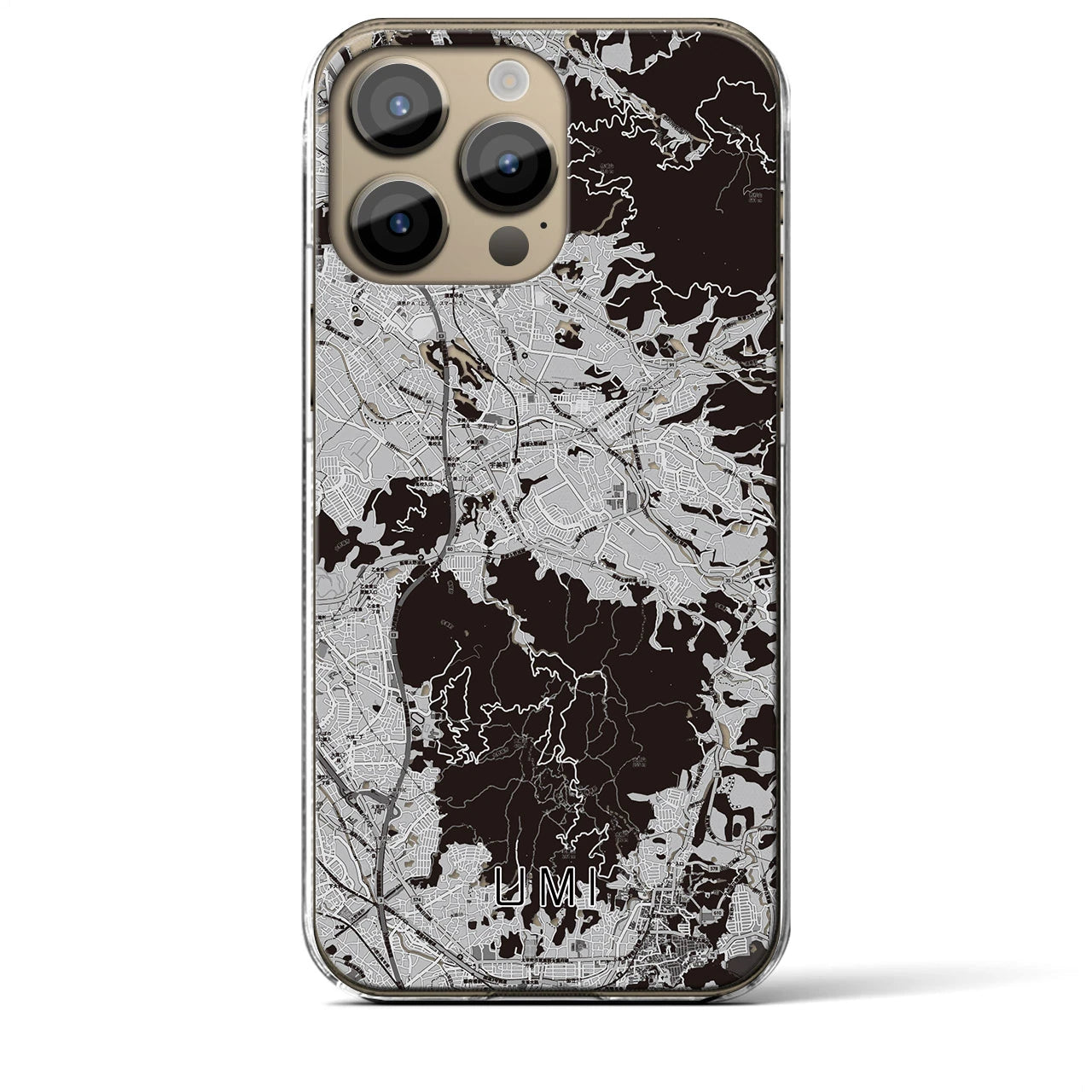 【宇美(福岡県)】地図柄iPhoneケース(クリアタイプ)