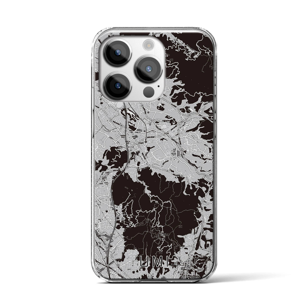 【宇美(福岡県)】地図柄iPhoneケース(クリアタイプ)