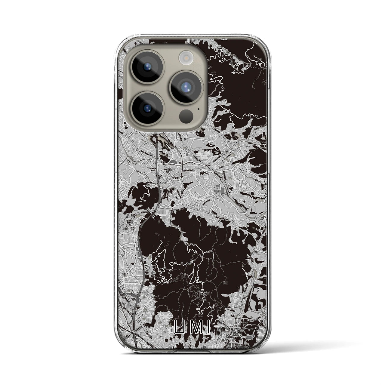 【宇美(福岡県)】地図柄iPhoneケース(クリアタイプ)