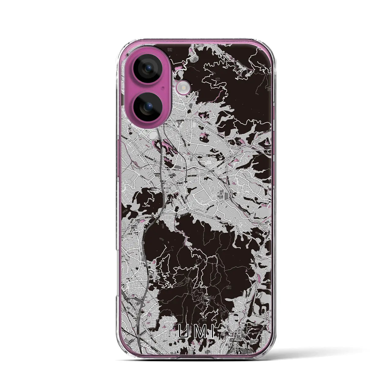 【宇美(福岡県)】地図柄iPhoneケース(クリアタイプ)