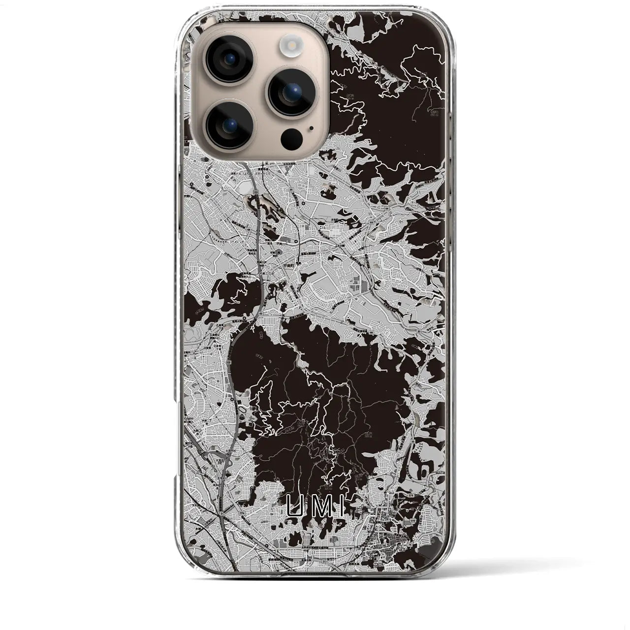 【宇美(福岡県)】地図柄iPhoneケース(クリアタイプ)