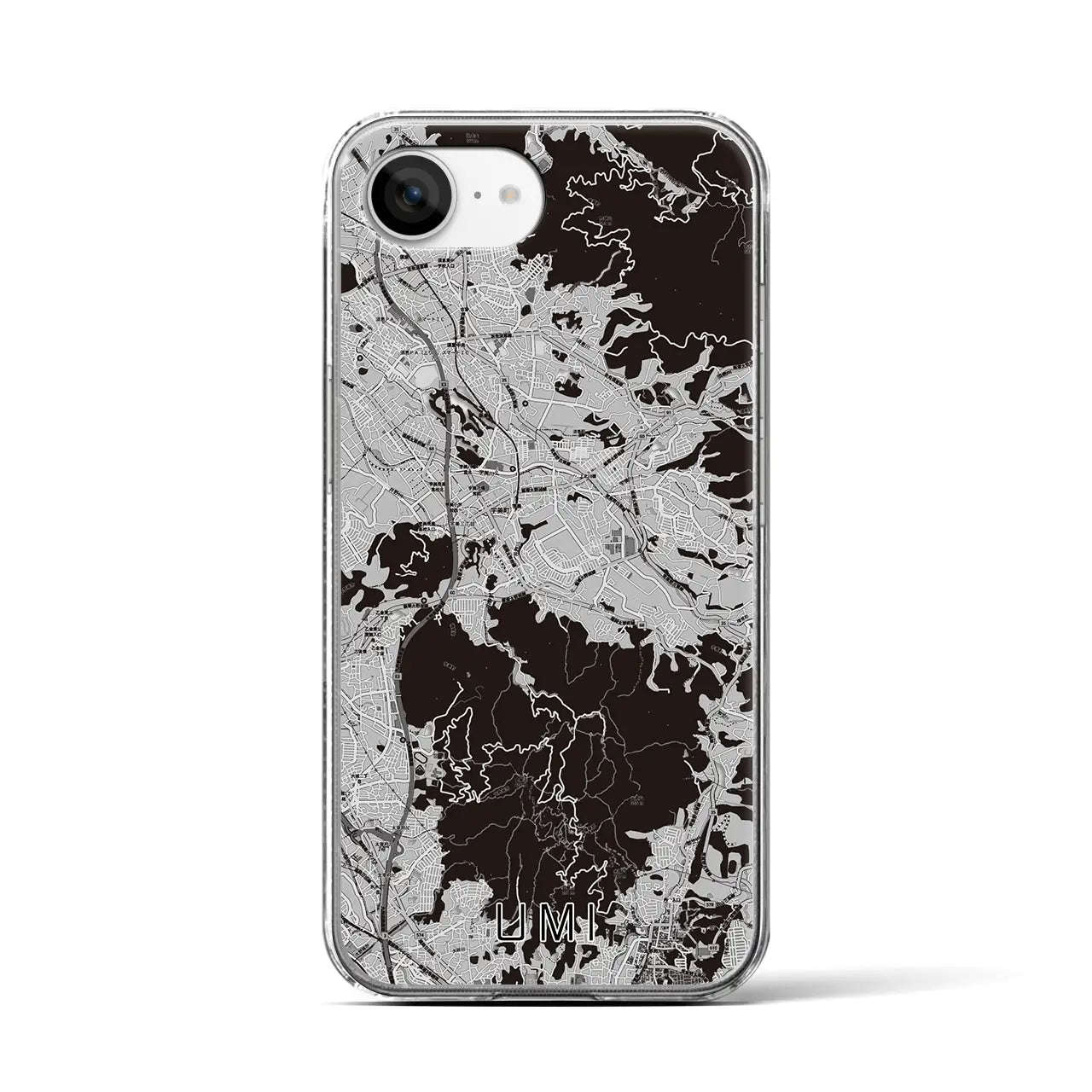 【宇美(福岡県)】地図柄iPhoneケース(クリアタイプ)