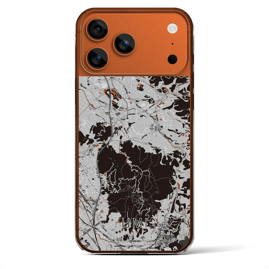 【宇美(福岡県)】地図柄iPhoneケース(クリアタイプ)