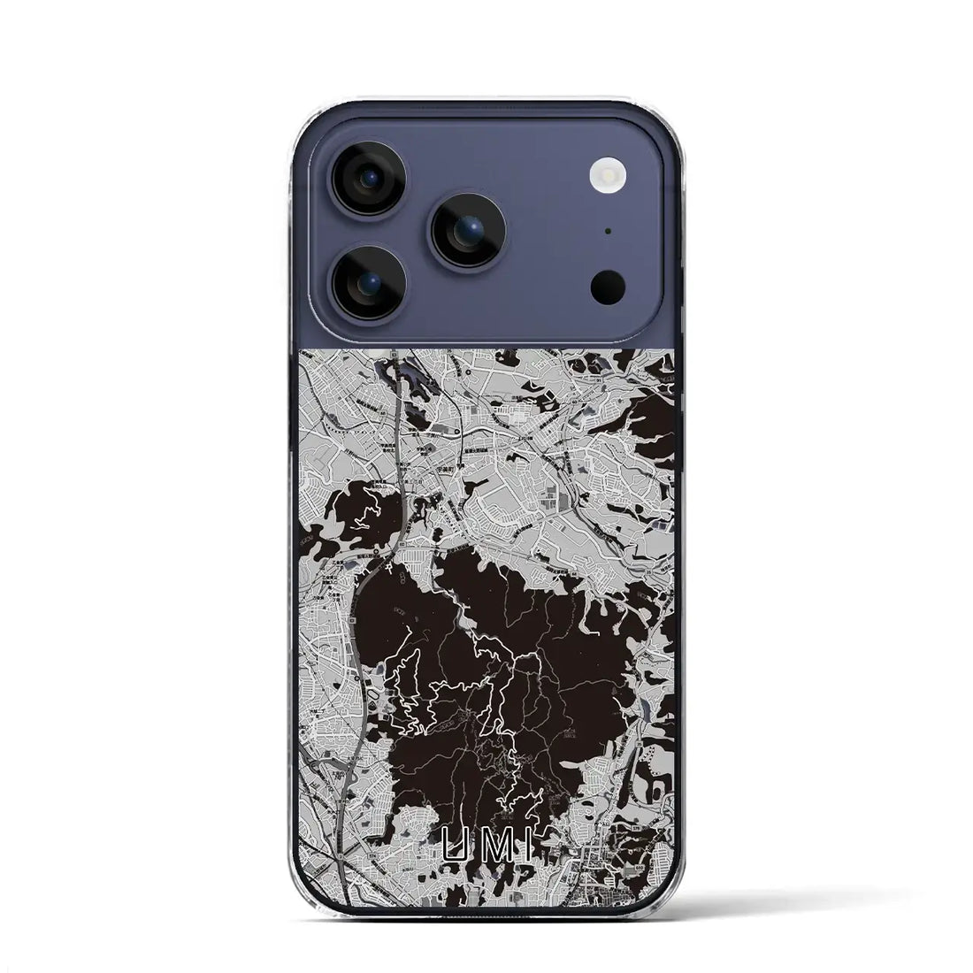 【宇美(福岡県)】地図柄iPhoneケース(クリアタイプ)