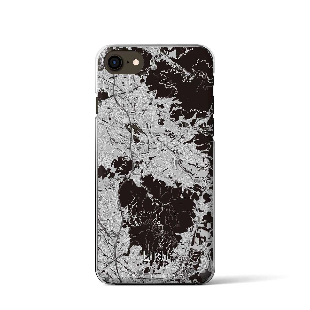 【宇美(福岡県)】地図柄iPhoneケース(クリアタイプ)