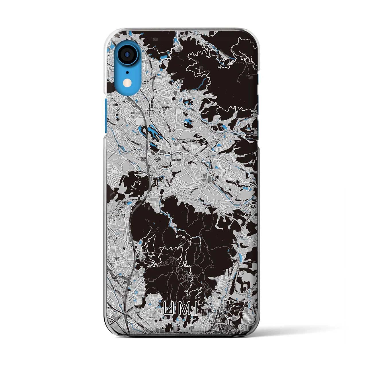 【宇美(福岡県)】地図柄iPhoneケース(クリアタイプ)