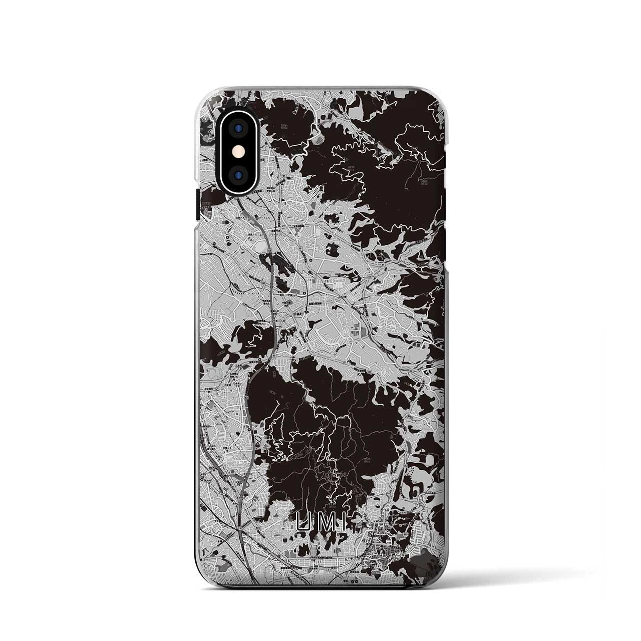 【宇美(福岡県)】地図柄iPhoneケース(クリアタイプ)