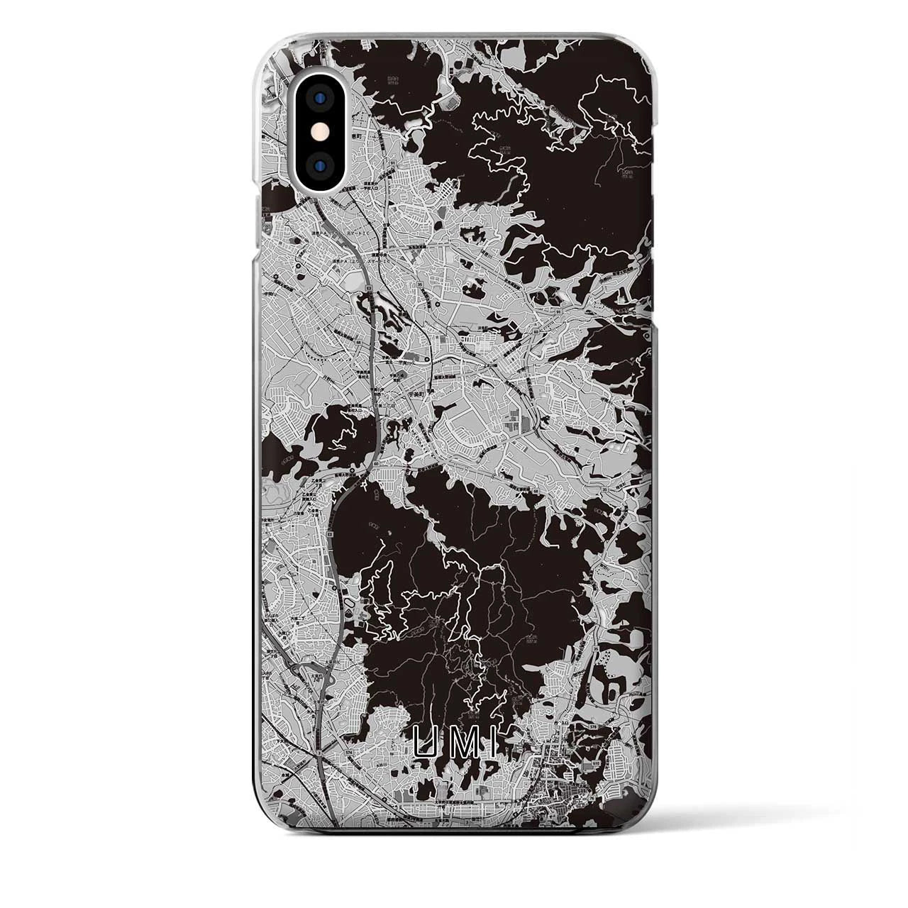 【宇美(福岡県)】地図柄iPhoneケース(クリアタイプ)