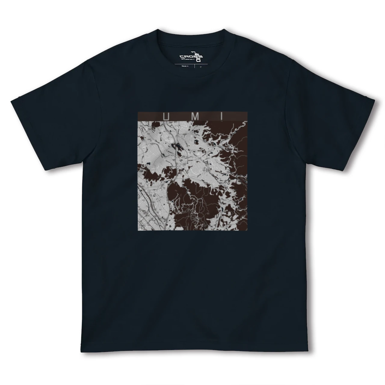 【宇美(福岡県)】地図柄ヘビーウェイトTシャツ