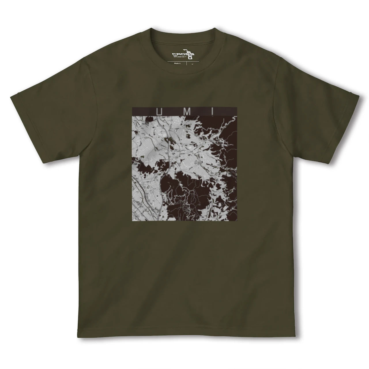 【宇美(福岡県)】地図柄ヘビーウェイトTシャツ