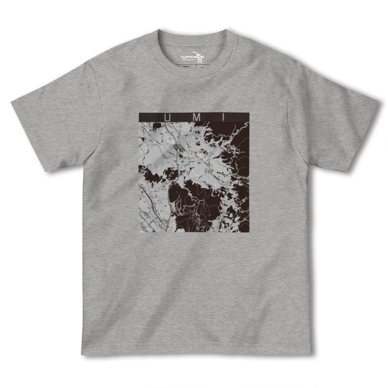 【宇美(福岡県)】地図柄ヘビーウェイトTシャツ