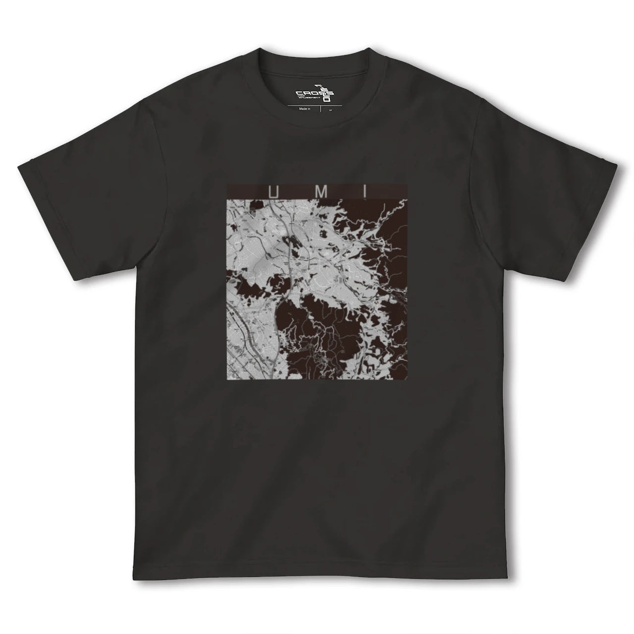 【宇美(福岡県)】地図柄ヘビーウェイトTシャツ