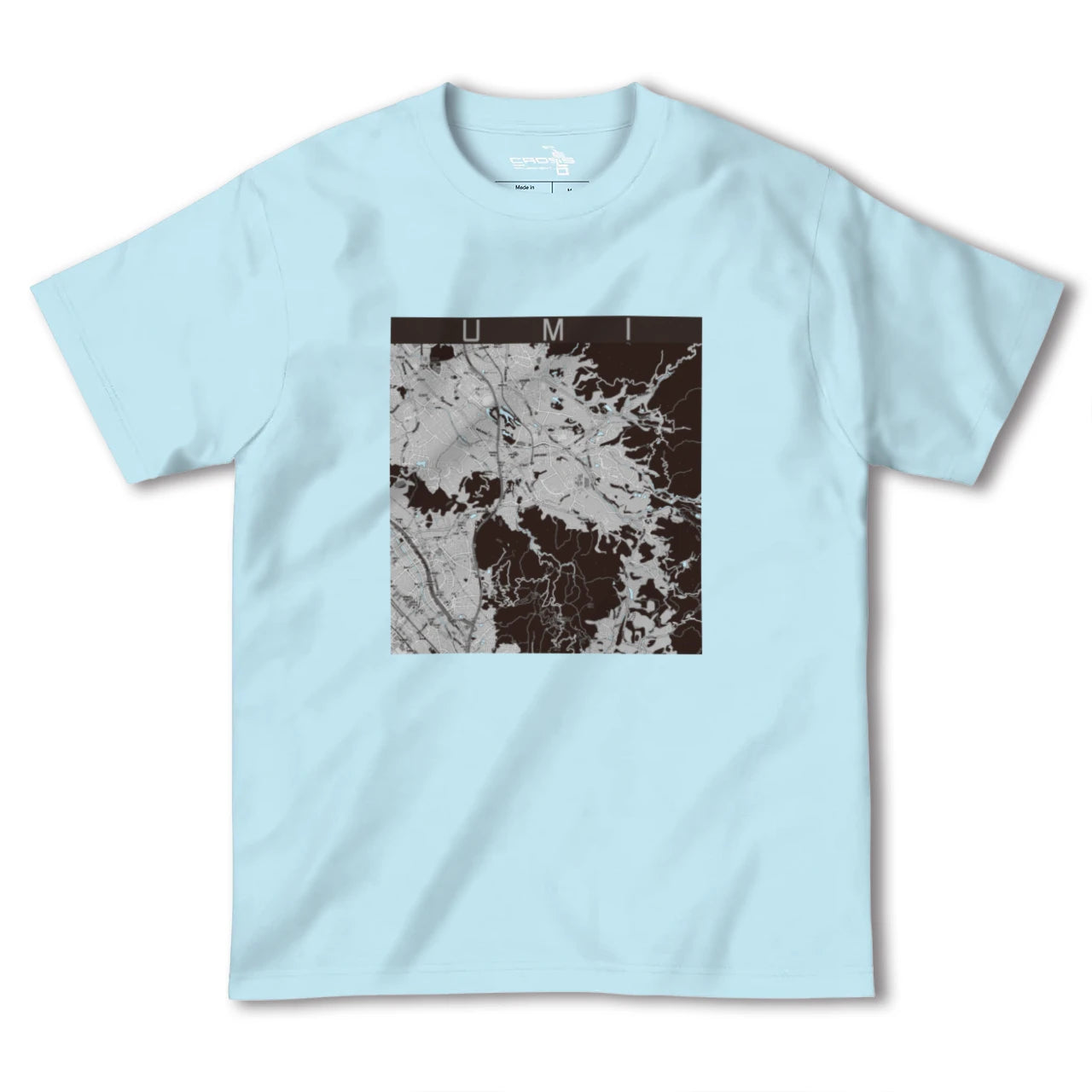 【宇美(福岡県)】地図柄ヘビーウェイトTシャツ