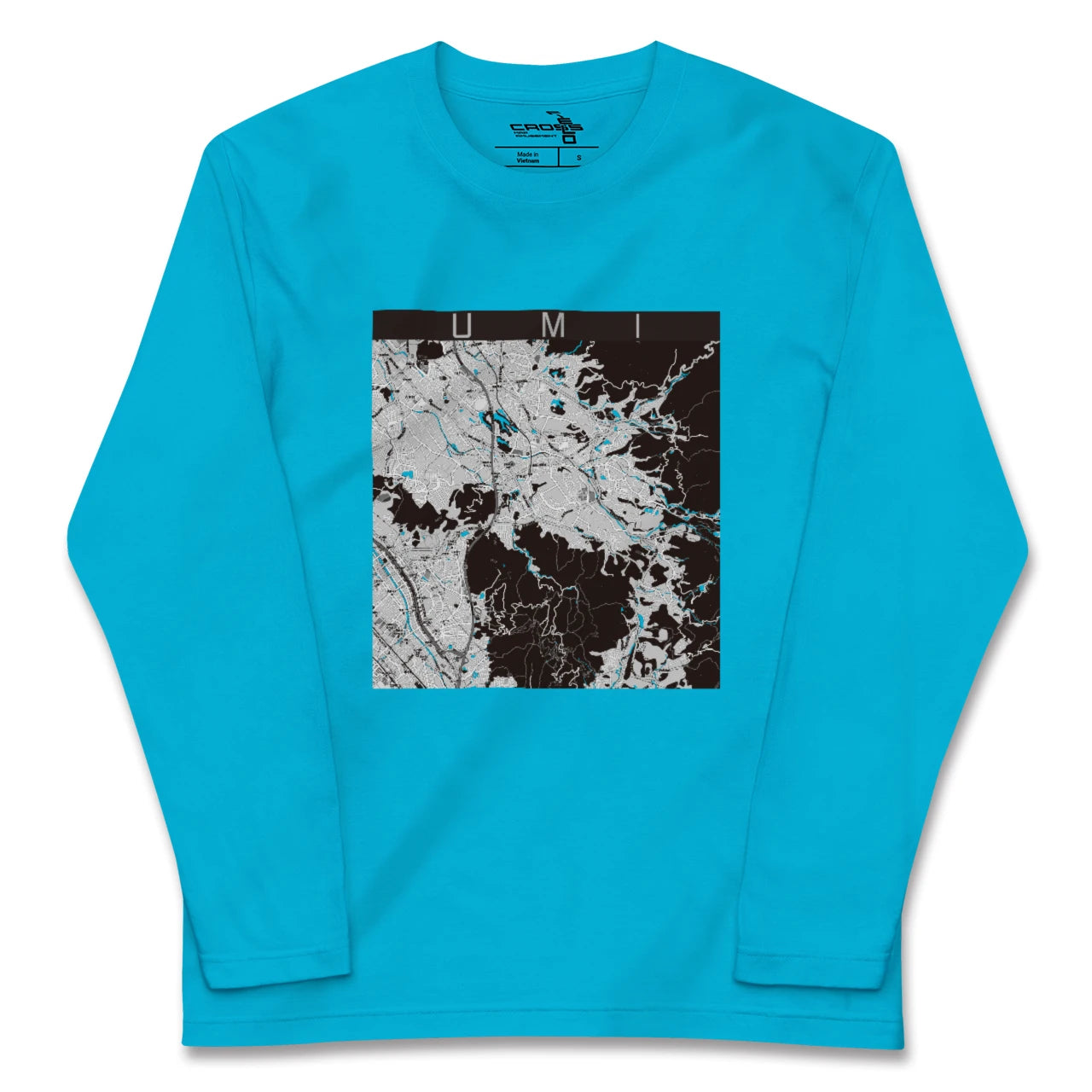 【宇美(福岡県)】地図柄ロングスリーブTシャツ