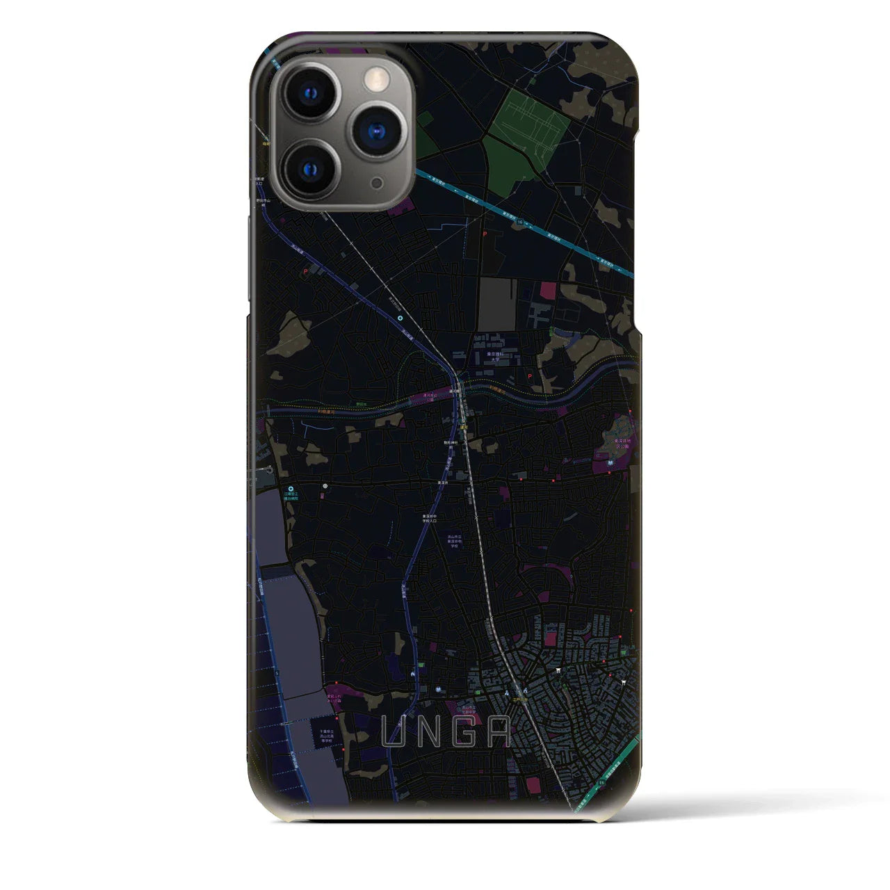 【運河(千葉県)】地図柄iPhoneケース(バックカバータイプ)