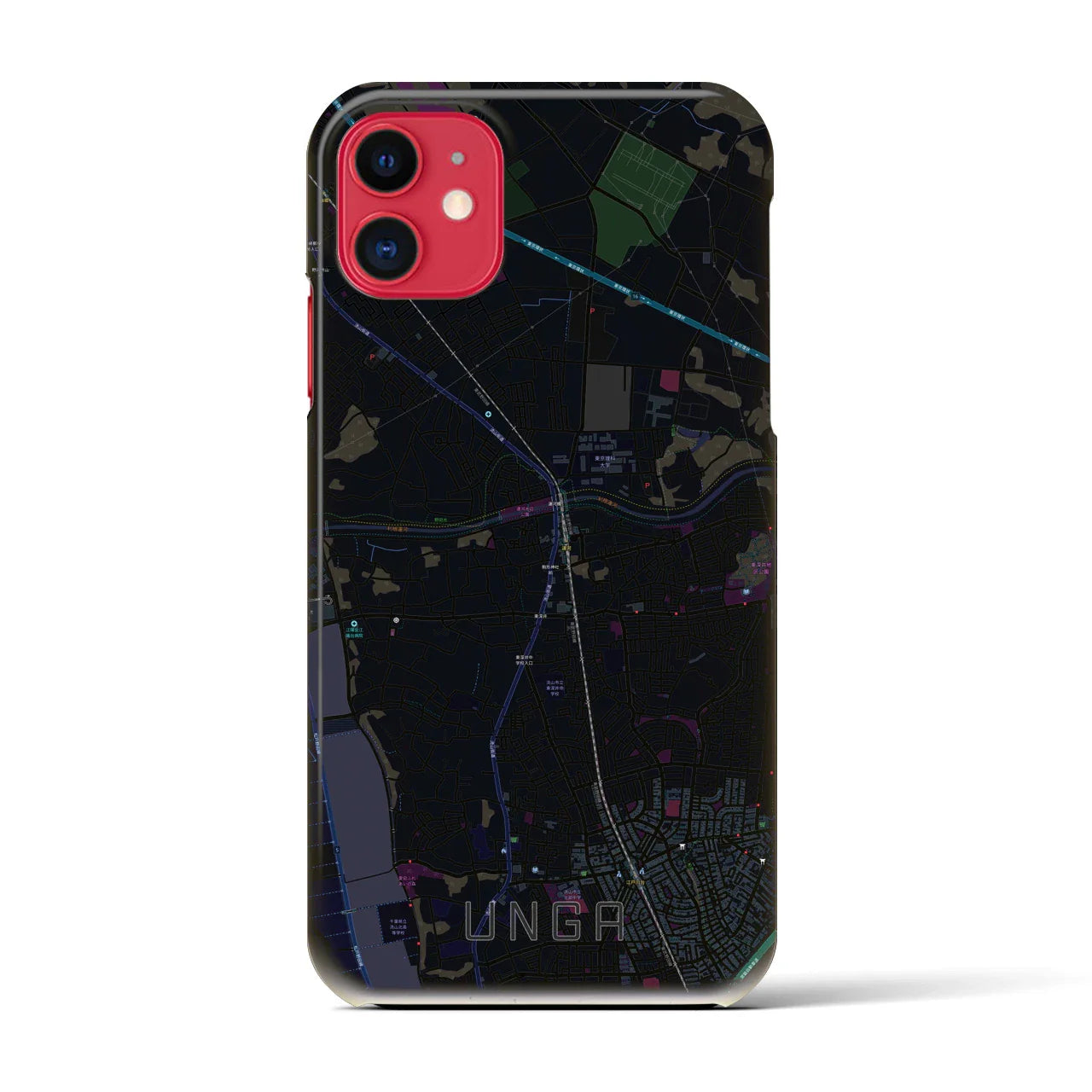 【運河(千葉県)】地図柄iPhoneケース(バックカバータイプ)