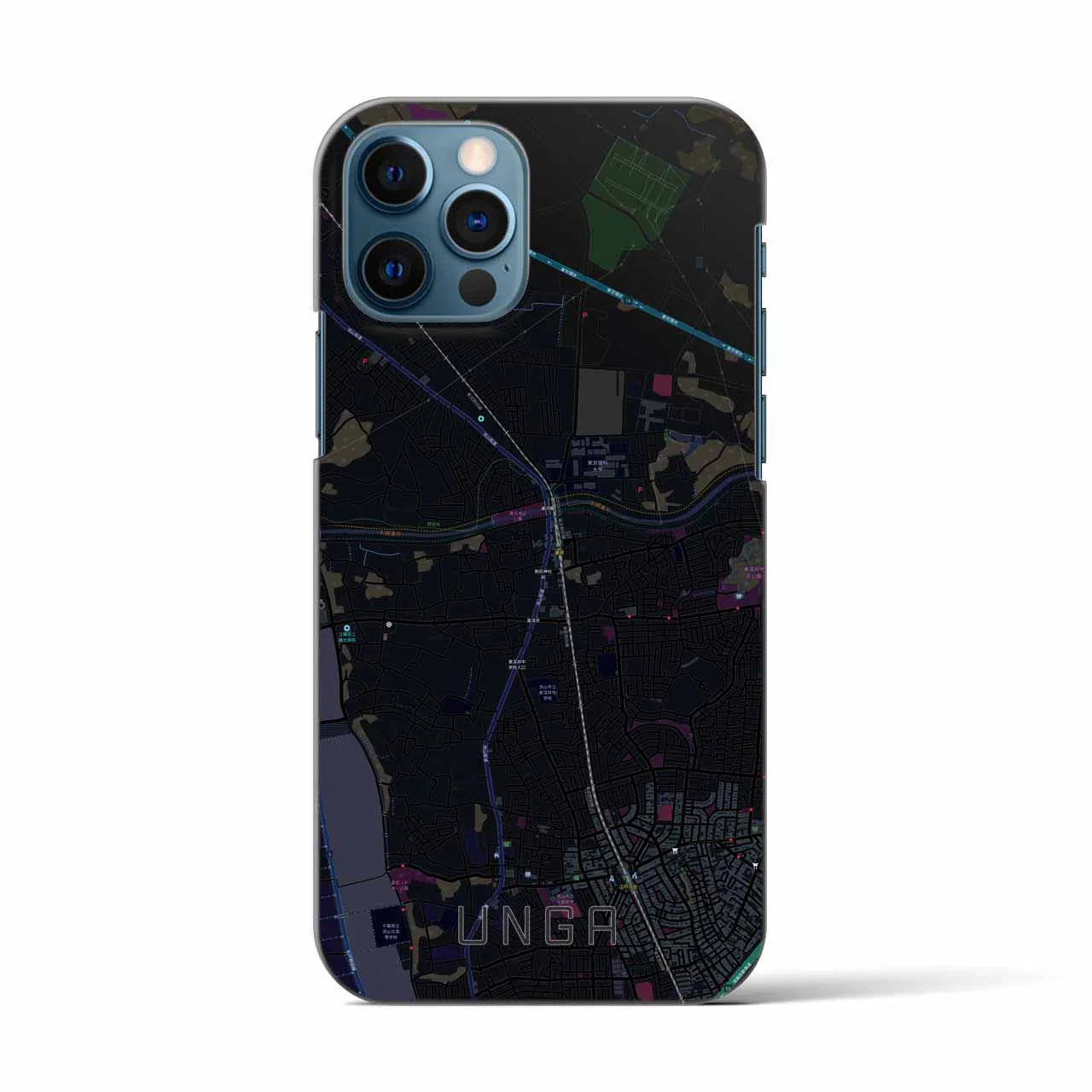 【運河(千葉県)】地図柄iPhoneケース(バックカバータイプ)