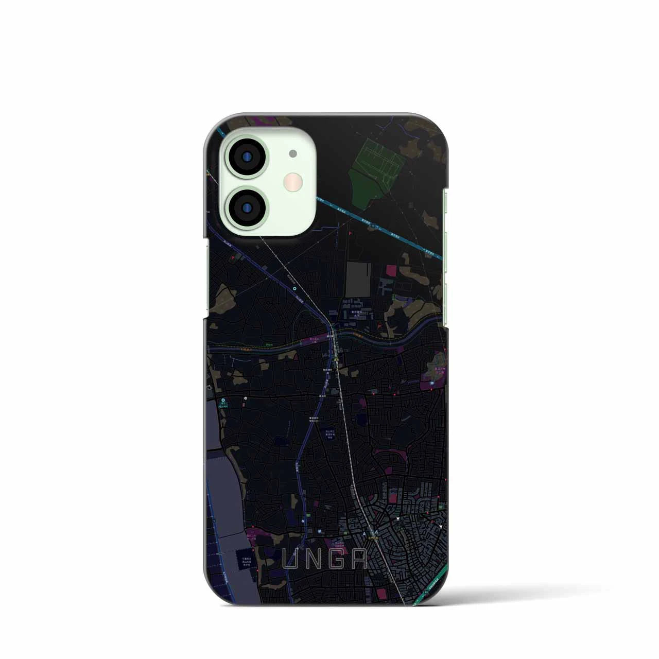 【運河(千葉県)】地図柄iPhoneケース(バックカバータイプ)