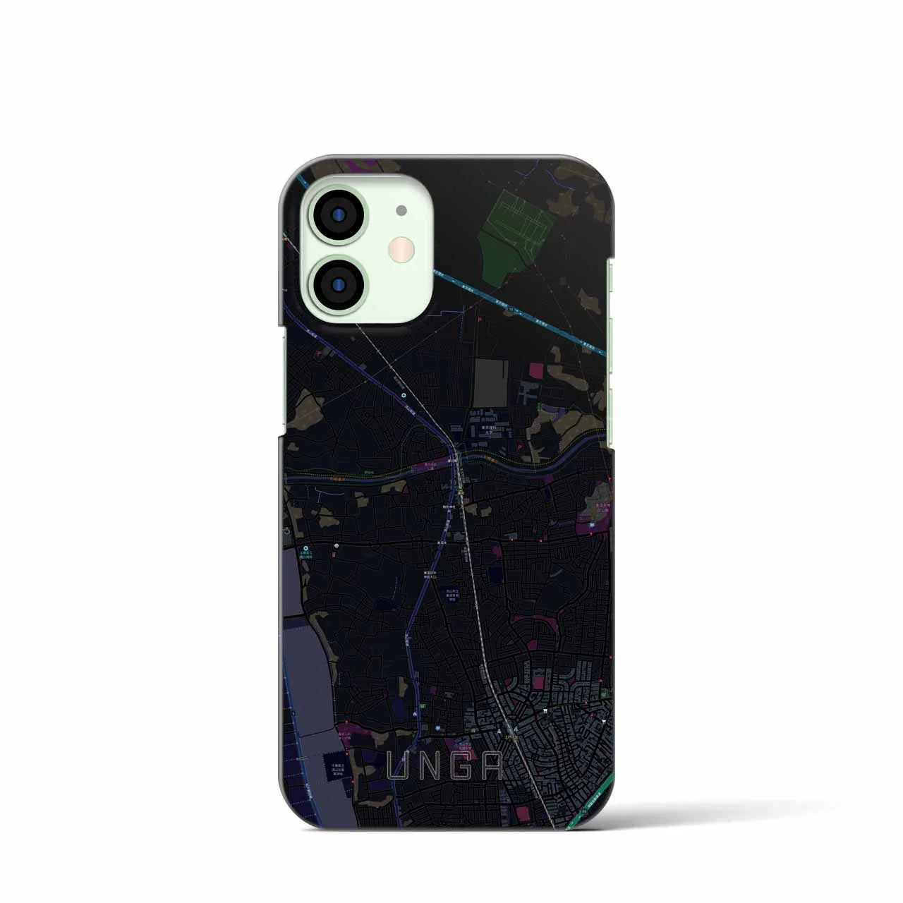 【運河(千葉県)】地図柄iPhoneケース(バックカバータイプ)