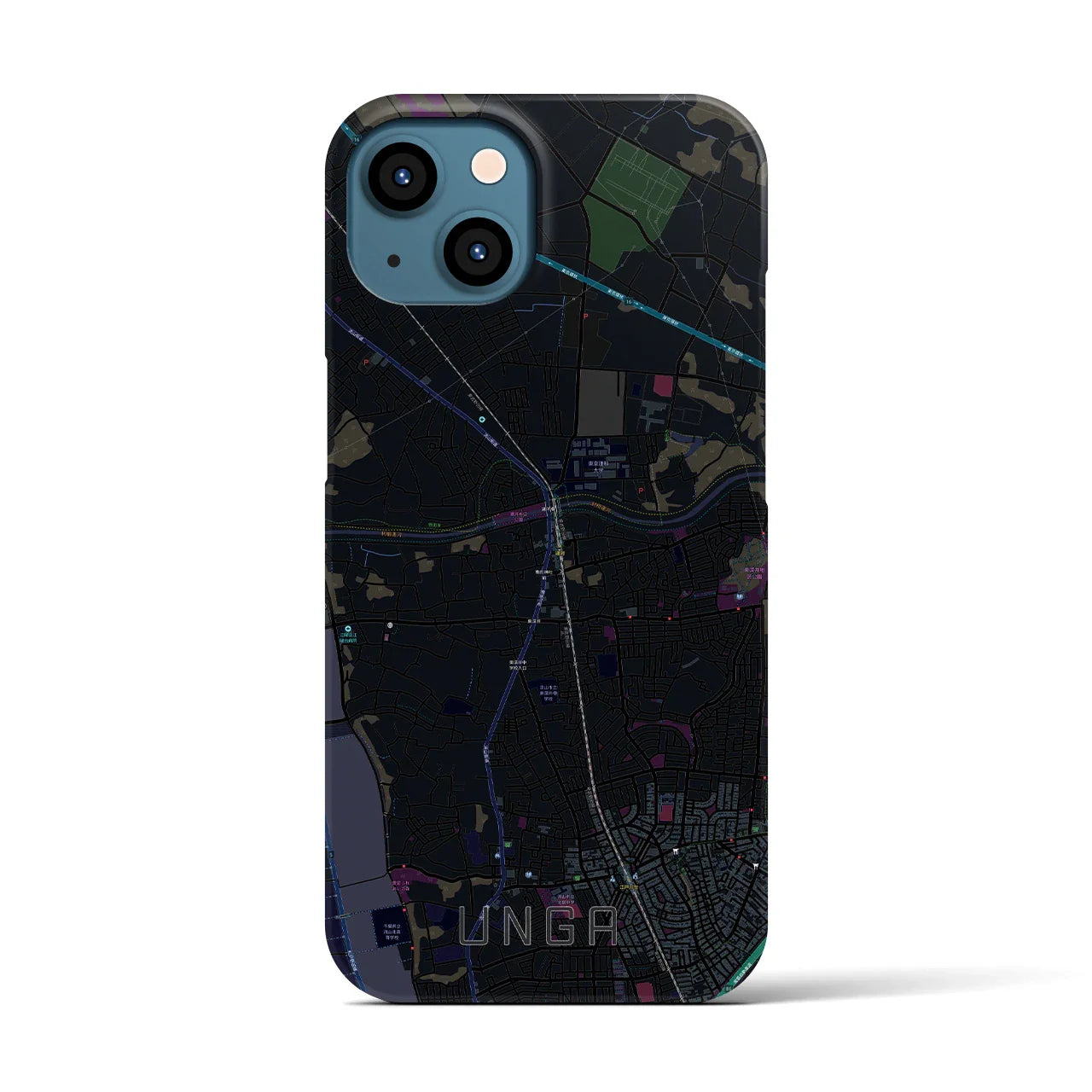 【運河(千葉県)】地図柄iPhoneケース(バックカバータイプ)