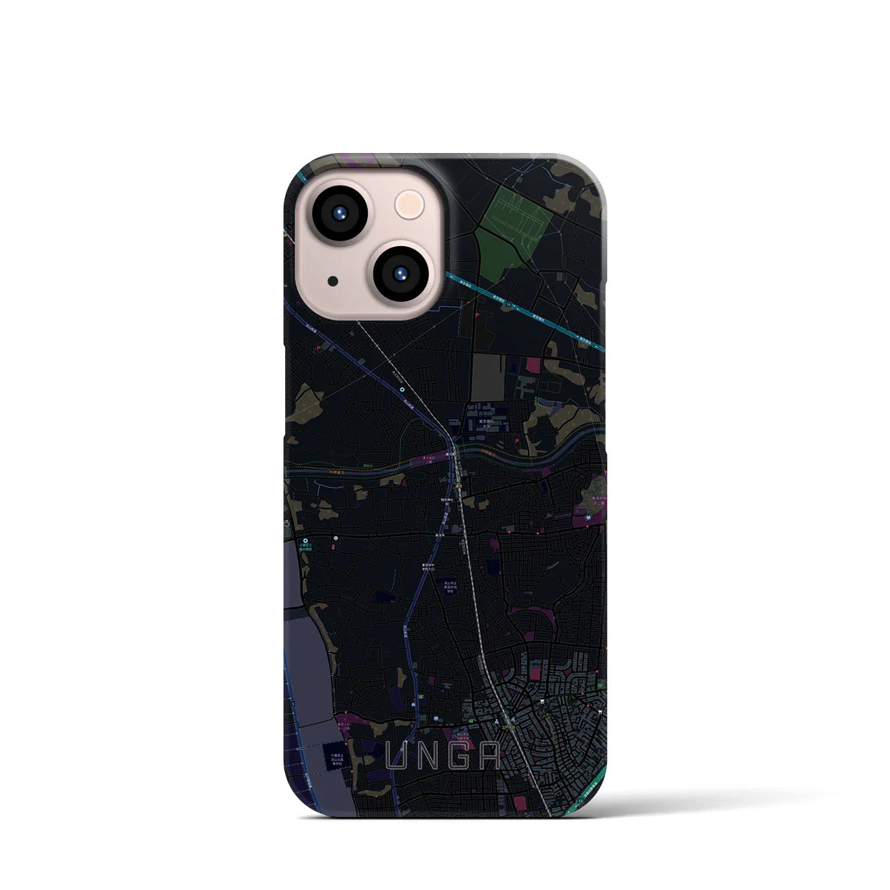 【運河(千葉県)】地図柄iPhoneケース(バックカバータイプ)