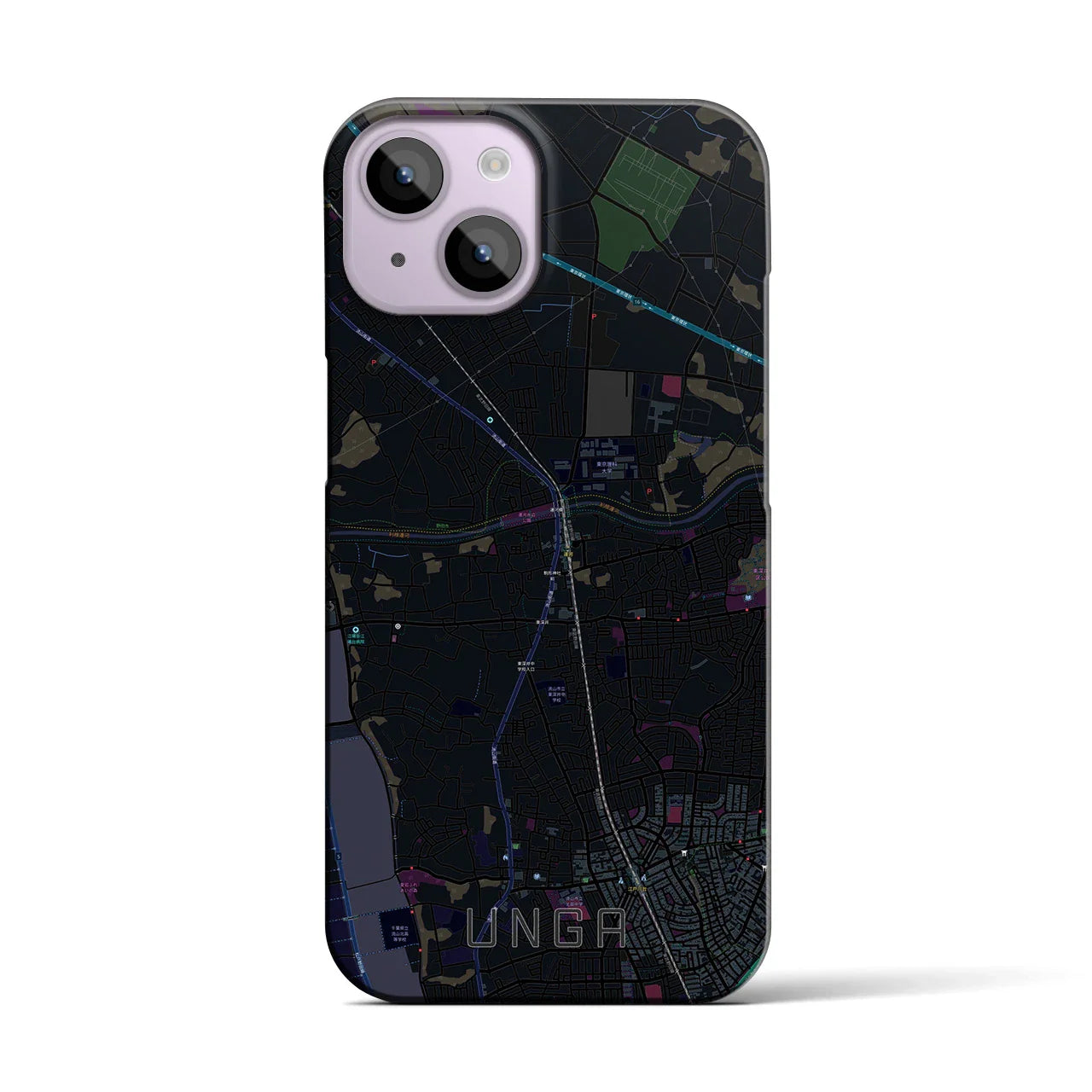 【運河(千葉県)】地図柄iPhoneケース(バックカバータイプ)