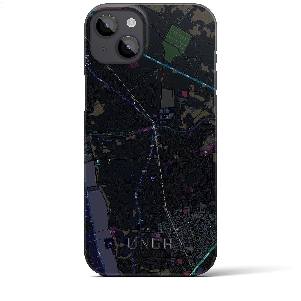 【運河(千葉県)】地図柄iPhoneケース(バックカバータイプ)