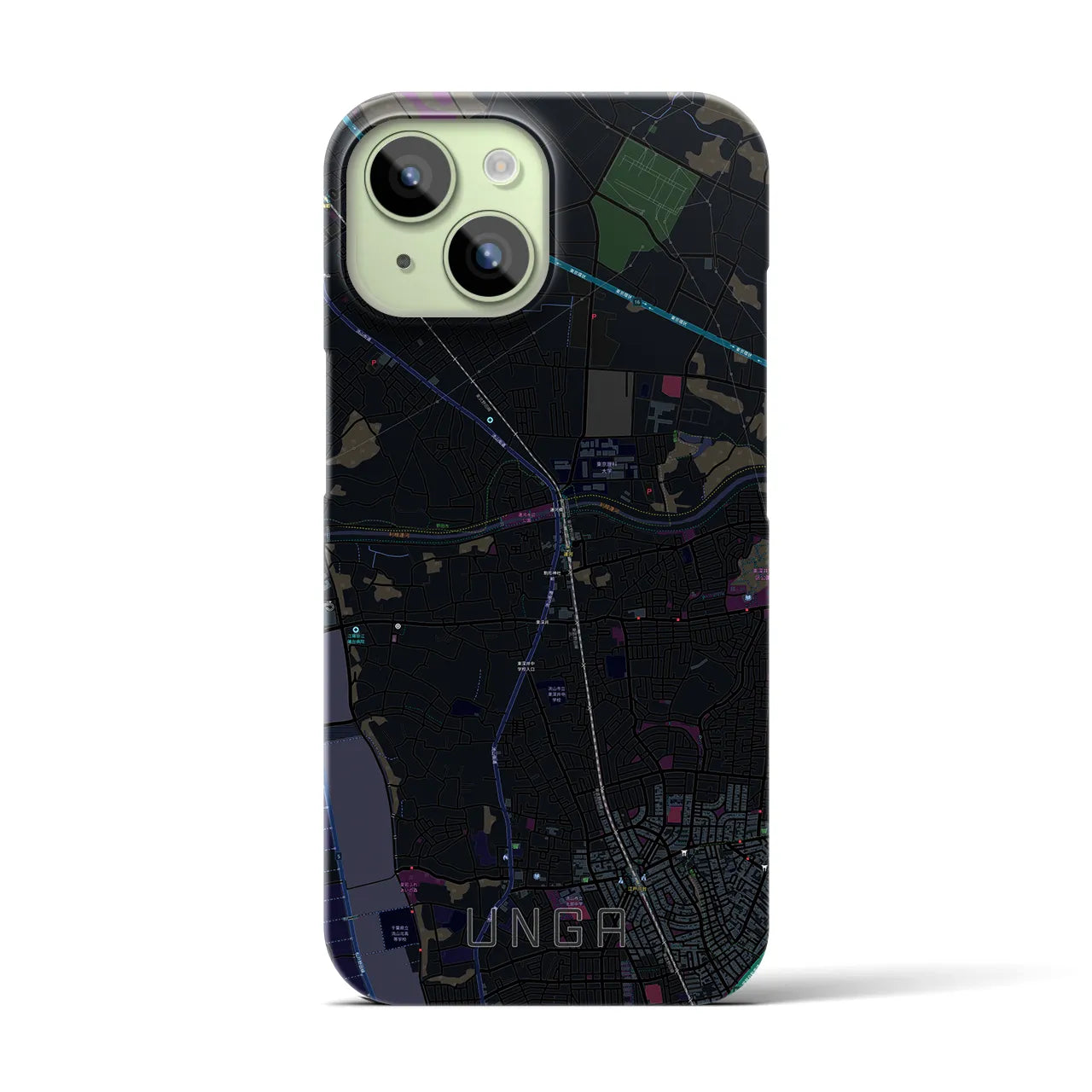 【運河(千葉県)】地図柄iPhoneケース(バックカバータイプ)