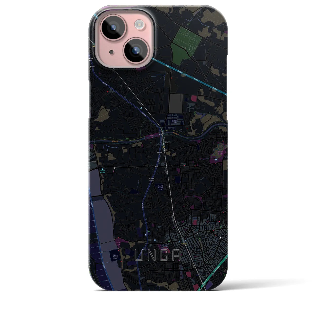 【運河(千葉県)】地図柄iPhoneケース(バックカバータイプ)