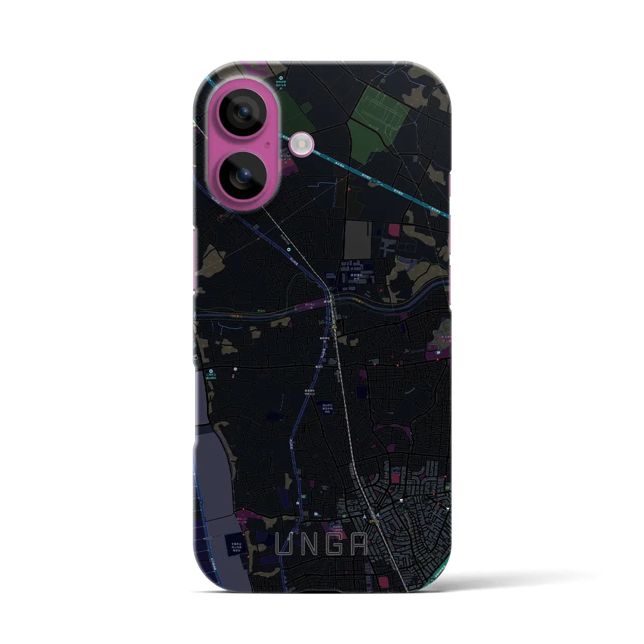 【運河(千葉県)】地図柄iPhoneケース(バックカバータイプ)