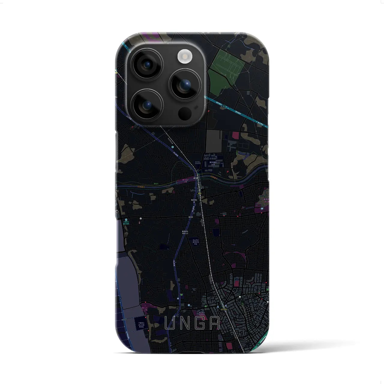 【運河(千葉県)】地図柄iPhoneケース(バックカバータイプ)