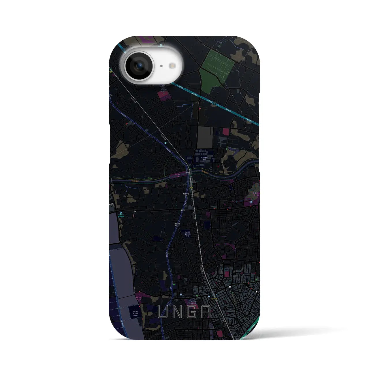 【運河(千葉県)】地図柄iPhoneケース(バックカバータイプ)