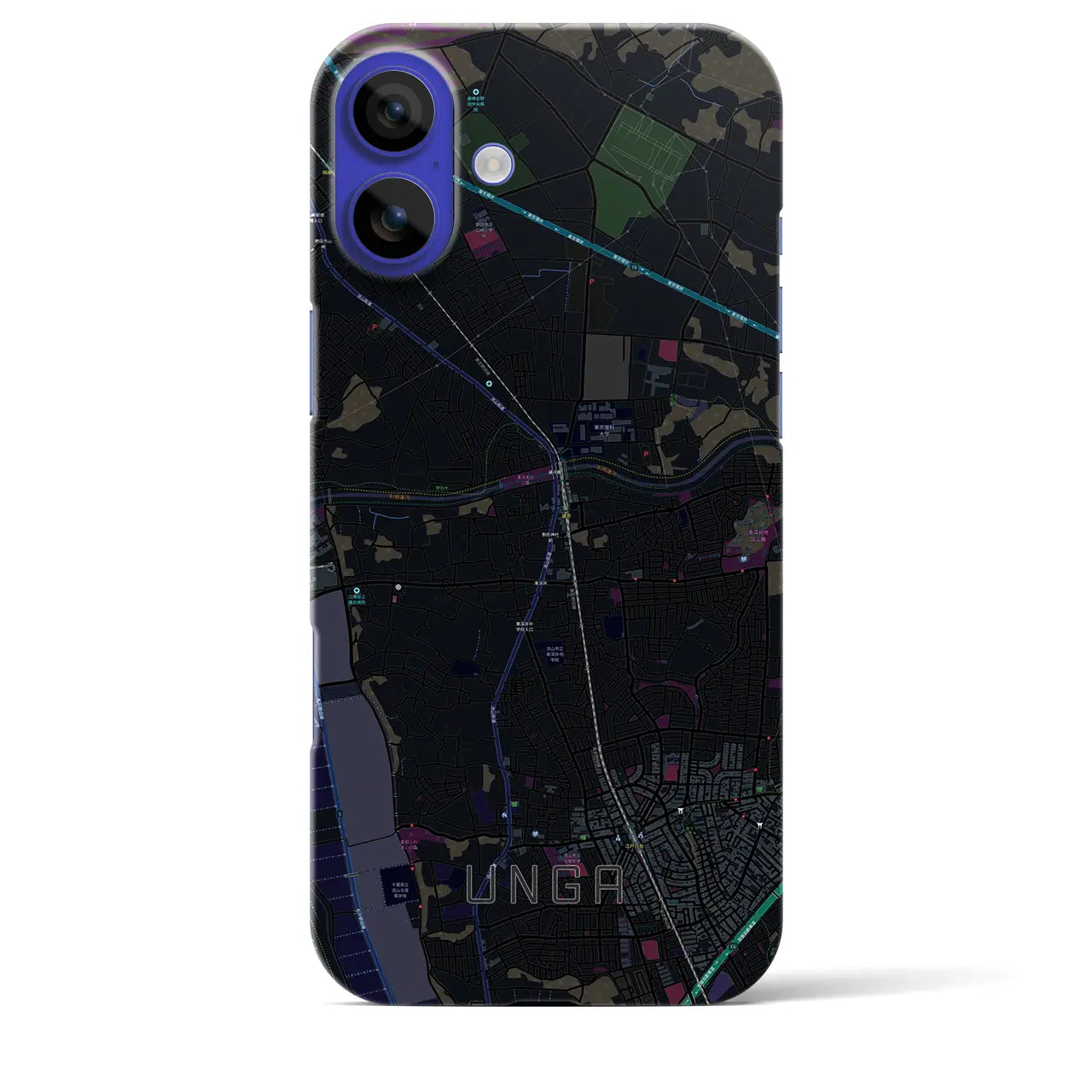 【運河(千葉県)】地図柄iPhoneケース(バックカバータイプ)