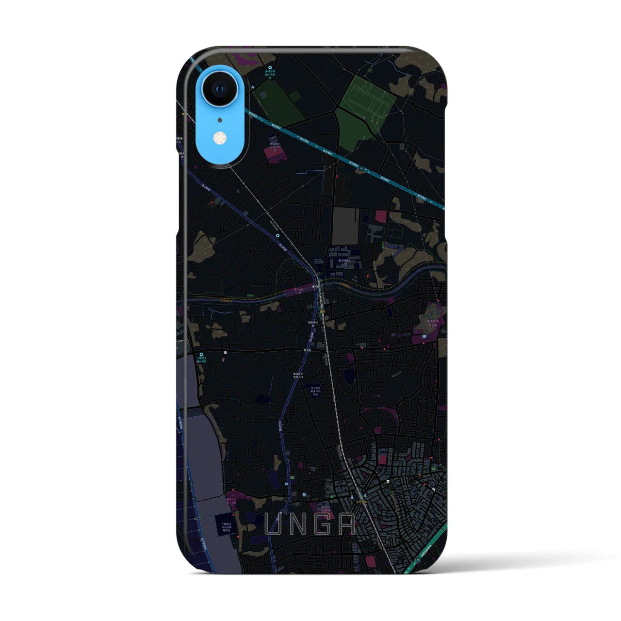【運河(千葉県)】地図柄iPhoneケース(バックカバータイプ)