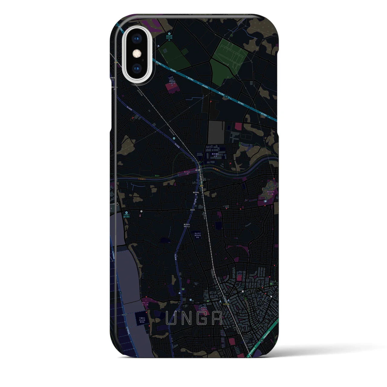 【運河(千葉県)】地図柄iPhoneケース(バックカバータイプ)