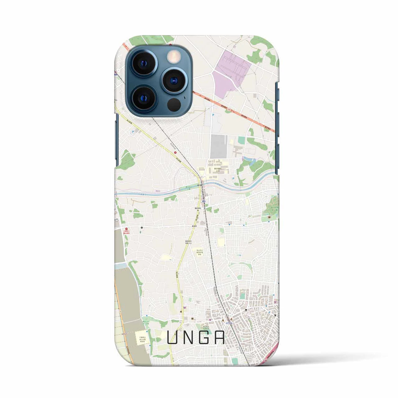 【運河(千葉県)】地図柄iPhoneケース(バックカバータイプ)