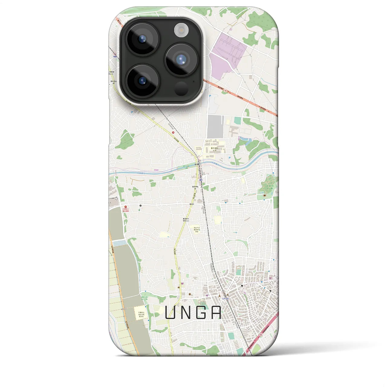 【運河(千葉県)】地図柄iPhoneケース(バックカバータイプ)