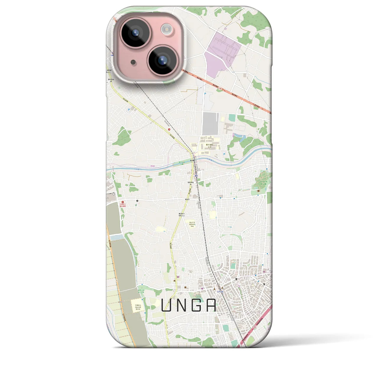 【運河(千葉県)】地図柄iPhoneケース(バックカバータイプ)